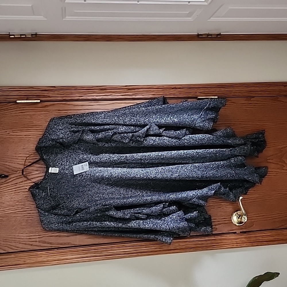 Catos, one size fits all, shawl, shimmering black/silver